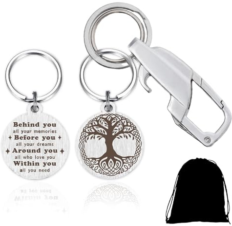 Viking Gifts for Men Women, Viking Keyring, Lucky Nordic Viking Runes Mythology, Metal Keychain with Knife and Bottle Opener for Father’s Day, Valentine's Day, Birthday, Anniversaries Décor (Style 2)