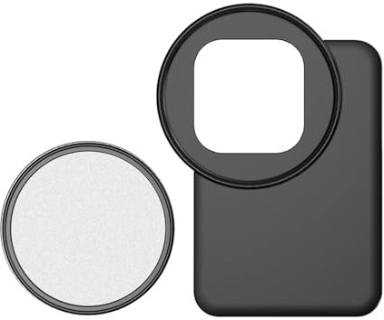 Andoer 6,7 magnetische Telefonfilterhalterung, Telefonfilterhalter mit 67mm 1/2 schwarzem Diffusionsfilter, für Phone 15 Pro Max/Phone 15 Plus/Phone 14 Pro Max/Phone 14 Plus/Phone 13 Pro Max