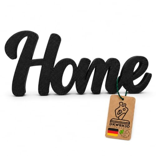 Home Schriftzug - Kunststoff Zu Hause Aufsteller - Zuhause Deko Schild Modern - Home sweet home Schriftzug - Sommer Dekoration zum hinstellen - Regal Figur - Flur Frühling stehend Schrift (S)