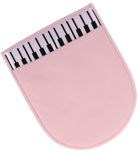 Reinigungshandschuh für Musikinstrumente, Doppelseitiges Plüsch, Rosa | Wiederverwendbar, Tragbar, Effektive Reinigung, für Musiker und Trompete