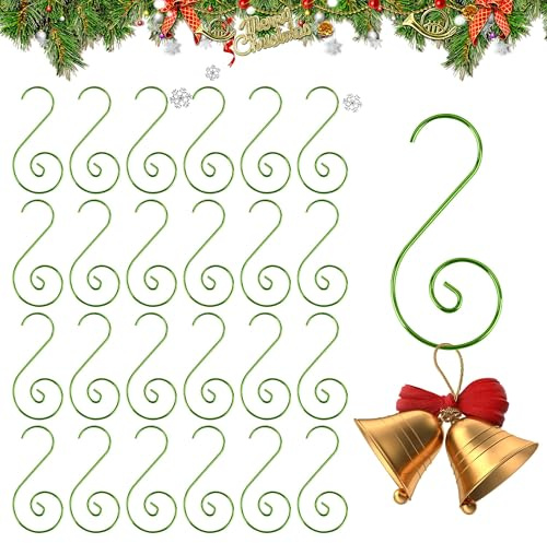 Weihnachtskugel Ornament Haken, Ornamenthaken Für Christbaumschmuck, 100 Stück Ornament Haken, 50 Mm Hellgrün, Christbaumkugel Aufhänger, Für Hängende Xmas Baum Dekoration, Xmas Party Dekoration