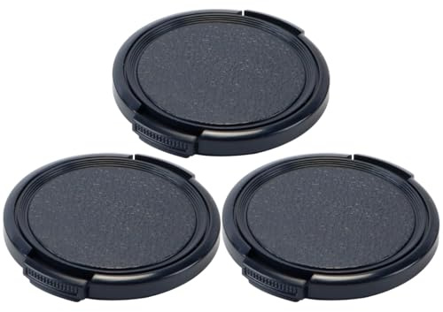 Hoite 3Pcs 52mm Lens Cap Sides Pinch Snap Camera Front Lens Cover Universal DSLR Lenses Thread Fit Protection Accessory