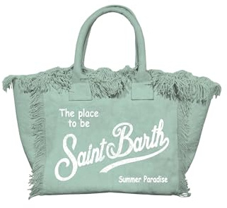 Saint Barth Mc2 Donna Borsa A Mano VANI001 Cotone Verde Chiaro Taglia Unica