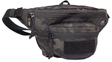 Tasmanian Tiger TT Funny Bag S Gürteltasche Taktische Bauchtasche mit Patch-Fläche EDC Hüfttasche groß I Militär-Tasche I multifunktionale Gürteltasche, 1 L, 33 x 16 x 7 cm, Multicam Black