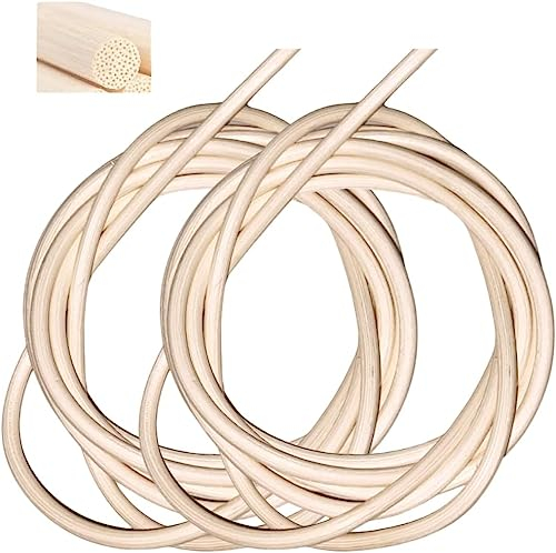 Junquillo para fijación de Rejilla Mimbre, 100% Natural, 2 Piezas de 1,5 m de Largo (D-4,5 mm)