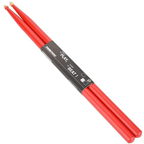 Trommelstöcke 5A Drumsticks Leichte Haltbare Maple Drum Sticks Musikinstrument-Zubehör für Kinderjugend(rot) Percussion Accessoires