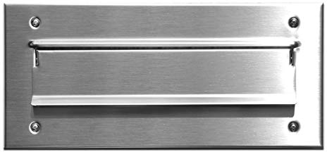 hegehof Mauerdurchwurf Briefkasten Briefeinwurf Briefschlitz Briefklappe Edelsathl Stahl Wandmontage Silber Modern Vorder