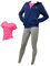 Lotto Tuta Donna Estiva 2 PEZZI + T-SHIRT OMAGGIO - Giacca in Felpa Estiva, Leggings in Cotone Elasticizzato, T-SHIRT in Cotone in OMAGGIO - Tuta Sportiva Donna - BLU, GRIGIO, FUXIA - S