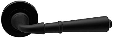 JANDEL Juego manivela Manilla Roseta Puerta Interior Color Negro de diseño, 50mm
