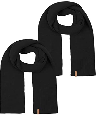 riverso Herren Schal RIVLiam 2er Pack Strickschal Männerschal Winterschal Langschal Basic Einfarbig 100% Acryl Herbst Winter Einheitsgröße (One Size, Farbmix 16)