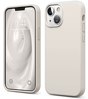 elago Liquid Silicone Case Compatible with iPhone 13 Mini Case (5.4), Premium Silicone, Full Body Protection - 3 Layer Shockproof Phone Cover, Anti-Scratch Soft Microfiber Lining (Stone)