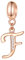 Oro Rosa Lettera F Charms Alfabeto Parola Beads – Autentico 925 Sterling Silver Initial F Dangle CZ Birthstone si adatta Pandora Charm Bracciali, per Padre/Famiglia/Amici Regali