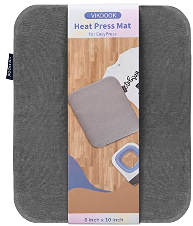 VIKDOOK Heat Press Mat Easy Press Mat Kompatibel mit Cricut Easypress 2 8X10 12X12 Matte für T-Shirt HTV Vinyl Craft Bügeltransferprojekte