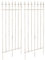 CLP 2er Set Metall-Rankgitter Elisa I Größe: 100 x 50 cm, Stabstärke 0,7 cm I Rankhilfe für Kletterpflanzen, Farbe:antik-Creme