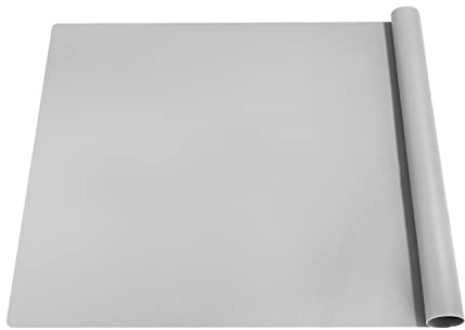 Tapetes de Silicona 70x50 cm, Tapete Silicona para Resina Epoxi, Antiadherente Tapete de Silicona para Manualidades, Silicone Painting Mat, Estera de Silicona(gris)