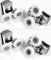 Cokritsm Shower Door Rollers 23mm, 4PCS Sliding Shower Runners, Top & Bottom Rollers for Curved Glass Doors 4-8mm