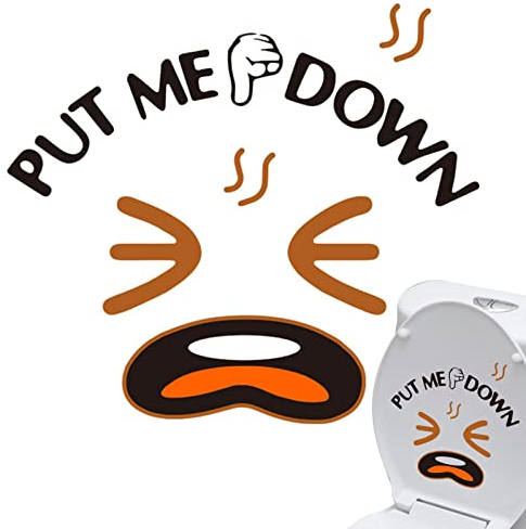 Dirfuny Toilettensitz-Aufkleber, Aufschrift Put Me Down, 27,9 x 25,4 cm