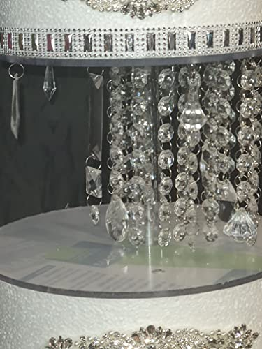 CRYSTAL CHANDELIER CAKE STAND 3 TIER SET- Illusion style