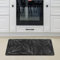 Paco Home Küchenteppich Küchenmatte Küchenläufer PVC rutschfest Teppich Läufer Für Küche Fußmatte Verschiedene Muster, Farbe:Schwarz 1, Größe:45x75 cm