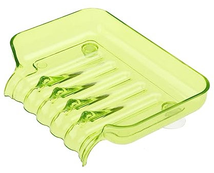 Zerodeko Caja De Jabón De Drenaje Transparente Jabonera con Ventosa para Baño Jabonera para Ducha con Diseño De Cascada