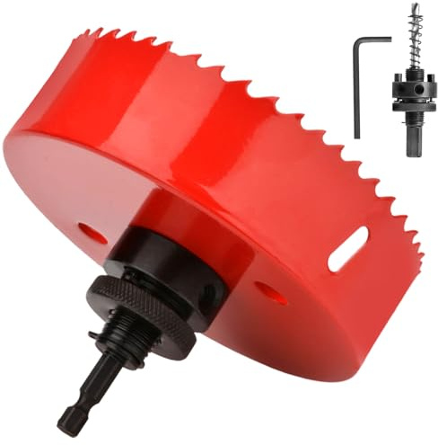GUOQEE 74mm Hole Saw with Quick Change Arbor, Hole Cutter HSS BI-Metal | Holesaw Drill Bit for Wood, Plywood, PVC, Drywall and Metal Sheet