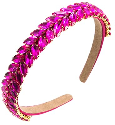 scicent Haarreifen Mädchen Vintage Kristall Strass Stirnbänder Glitzern Silber Diamant Stirnband Party Hochzeit Kopfschmuck Haarschmuck für Frauen - 16208
