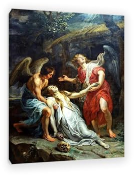 Vlies Leinwandbild Reproduktion barocker Kunst,Die Ekstase der Maria Magdalena,Printed Paintings Leinwand, Moderne Gemälde für zu Hause80x110cm(31x43in) Innenrahmen