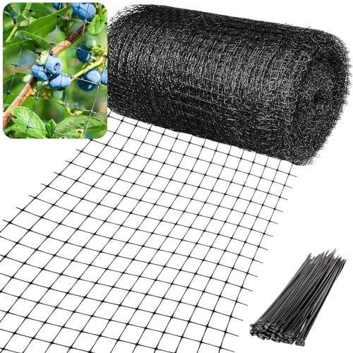 Heekcaa Bird Netting Garden Mesh Netting,2m x 20m Heavy Duty Garden Netting Bird Protection Net for Plants Vegetables Fruits Flowers with 30x Cable Ties (2 * 20M)