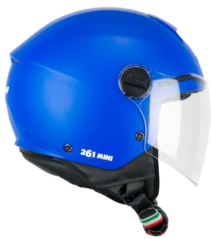 CGM Helm mit offenem Gesicht Young, 261A Mini Mono Hellblau, matt, YS (48 cm)
