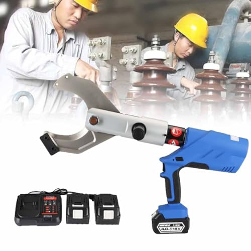 RESKIU Hydraulischer Kabelschneider Hydraulisches Drahtschneidewerkzeug Elektrische Kabelschere Drahtschneider Mit Dc 18v 4.0ah Akku Für Alu, Cu Draht Und Telefonkabel,EZ-105C