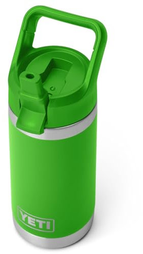 YETI Rambler Jr Kids Bottle, Vacuum Insulated Stainless Steel Bottle with Straw Cap, Canopy Green, 12 oz (354 ml)