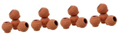 Yardwe Lot De 4 Petits Pots De Fleurs en Terre Cuite pour Aquarium pour Plantes Dextérieur