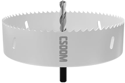 CSOOM 160mm M42 BiMetall Lochsäge, weiß, für Bohrwerkzeuge in Holz, Kunststoff, Gipskarton und Blech