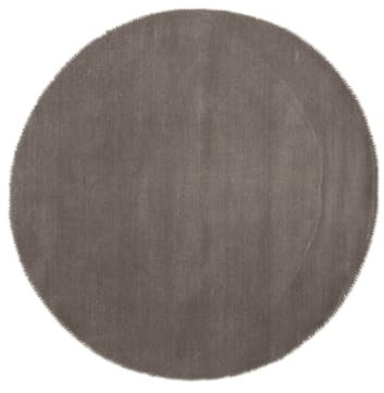 carpetfine handgefertigter Wollteppich Gabbeh Lola Rund Grau Ø 200 cm Weich, Hochwertig, Zeitlos | Runder Teppich für Gemütlichkeit & Eleganz im Wohnzimmer, Schlafzimmer und Diele