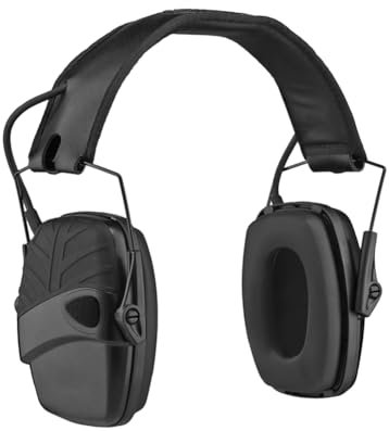 Fangxuee Impact Hearing Kopfhörer Elektronische Ohrenschützer Outdoor Sports Noise Cancelling Kopfhörer Schwarz