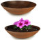 matches21 Lot de 2 grands pots de fleurs décoratifs XXL aspect métal rouillé résistants aux intempéries 45 cm pour fleurs, bonsaï ou cimetière