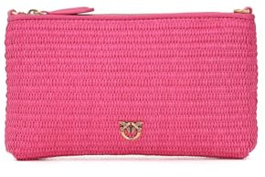 Pinko Pochette fucsia da donna in rafia sintetica intrecciata UNI
