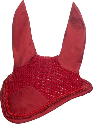 HKM Essentials Ear Bonnet Red Pony