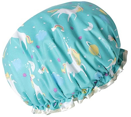 OATIPHO Gorro de Ducha de Doble Unicornio Gorro para Cocina Protector para Ducha y Spa