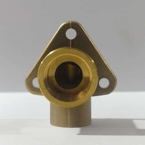 Westco 15mm x 1/2 Brass Wall Plate Elbow EF15 - Pipe to Female Thread Fitting