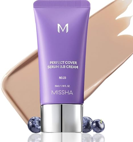 MISSHA M PERFECT COVER SERUM BB CREAM No.23 Natural Beige, Hautpflege, Feuchtigkeitsspendend, Superfood-Komplex, modulare Abdeckung, Kristallhaut, Reg