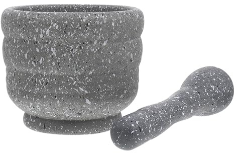 SECFOU Britabeauty Garlic Press Manual Plastic Garlic Grinding Bowl with Pestle Kitchen Tool Comfortable to Hold Ergonomic Pestle