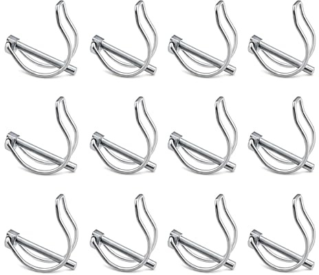 Fyhqwf 12 PièCes Goupilles Fendues Pliables - Goupille Tubulaire - Goupille Fendue - Convient Pour Ferme, Pelouse, Jardinage, Remorque, Bateau