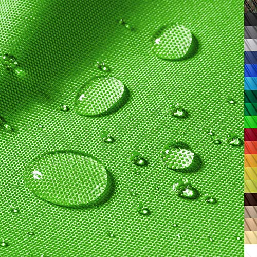 1buy3 – wasserdichter Polyesterstoff “Premium” mit 8.450mm Wassersäule für Zelte, Abdeckplanen, Bezüge, Outdoorbekleidung – Meterware 160cm Breite – reißfest & pflegeleicht (Farbe 11 / Apfelgrün)