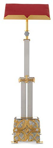 Holyart Lesepult zweifarbigen Messing stilisierten Kreuz