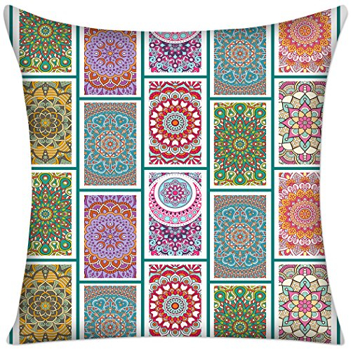 YISUMEI Kissenbezug 80x80 cm Home Decor Sofa Werfen Kissenbezüge Pillowcases Mandala Bunt
