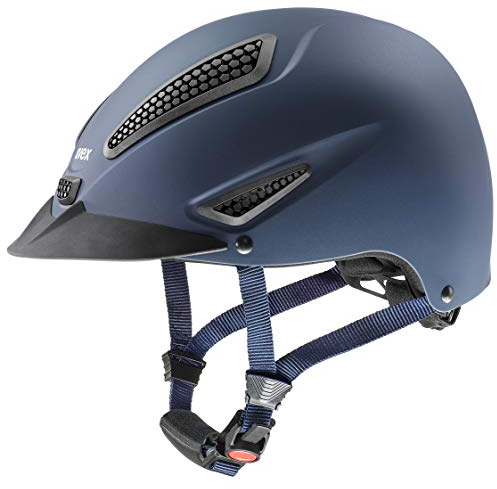 uvex perfexxion II - robuster Reithelm für Damen und Herren - individuelle Größenanpassung - optimale Belüftung - Blue matt - 59-61 cm