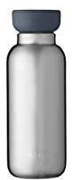 Mepal - Isolierflasche Ellipse - Doppelwandige Thermo Wasserflasche - Thermosflasche für Unterwegs - 9 Stunden heiß & 12 Stunden kalt - Edelstahl - 350 ml - Natural brushed