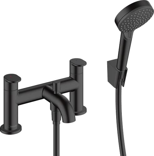 hansgrohe Wannenarmatur Vernis Blend, für 2 Funktionen, Mattschwarz