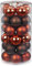 Inge Glas Weihnachtskugeln | Schöne Christbaumkugeln aus Glas | 30 Kugeln in Dose | Christbaumschmuck Weihnachtsbaumschmuck Weihnachtsbaumkugeln (Shiny Chestnut | braun orange)